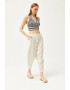 Olalook Pantaloni crop cu snur de ajustare in talie - Pled.ro