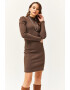 Olalook Rochie bodycon mini cu maneci bufante - Pled.ro