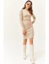 Olalook Rochie bodycon mini cu maneci bufante - Pled.ro