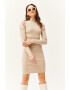 Olalook Rochie bodycon mini cu maneci bufante - Pled.ro