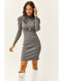 Olalook Rochie bodycon mini cu maneci bufante - Pled.ro