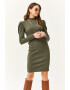 Olalook Rochie bodycon mini cu maneci bufante - Pled.ro