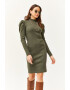 Olalook Rochie bodycon mini cu maneci bufante - Pled.ro