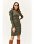 Olalook Rochie bodycon mini cu maneci bufante - Pled.ro