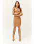 Olalook Rochie bodycon mini cu maneci bufante - Pled.ro