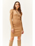 Olalook Rochie bodycon mini cu maneci bufante - Pled.ro