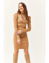 Olalook Rochie bodycon mini cu maneci bufante - Pled.ro