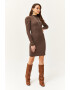 Olalook Rochie bodycon mini cu maneci bufante - Pled.ro