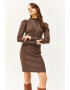 Olalook Rochie bodycon mini cu maneci bufante - Pled.ro