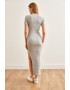 Olalook Rochie cu croiala bodycon si slit adanc si decolteu patrat - Pled.ro