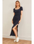 Olalook Rochie cu croiala bodycon si slit adanc si decolteu patrat - Pled.ro