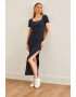 Olalook Rochie cu croiala bodycon si slit adanc si decolteu patrat - Pled.ro