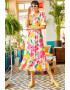 Olalook Rochie cu model floral si maneci bufante - Pled.ro