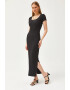 Olalook Rochie maxi bodycon cu decolteu patrat si slit lateral - Pled.ro