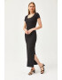 Olalook Rochie maxi bodycon cu decolteu patrat si slit lateral - Pled.ro