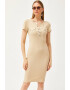 Olalook Rochie midi cambrata cu fenta cu capse 134111 - Pled.ro