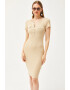 Olalook Rochie midi cambrata cu fenta cu capse 134111 - Pled.ro