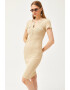 Olalook Rochie midi cambrata cu fenta cu capse 134111 - Pled.ro