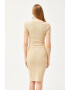 Olalook Rochie midi cambrata cu fenta cu capse 134111 - Pled.ro