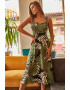 Olalook Rochie midi cu imprimeu tropical - Pled.ro