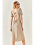 Olalook Rochie midi cu maneci bufante - Pled.ro