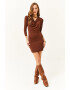 Olalook Rochie mini cu croiala bodycon si decolteu drapat - Pled.ro