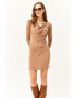 Olalook Rochie mini cu croiala bodycon si decolteu drapat - Pled.ro