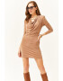 Olalook Rochie mini cu croiala bodycon si decolteu drapat - Pled.ro