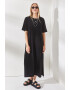 Olalook Rochie-tricou maxi cu croiala lejera si slit lateral - Pled.ro