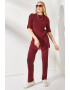 Olalook Set de bluza striata si pantaloni - 2 piese - Pled.ro