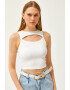 Olalook Top crop cu decupaj frontal - Pled.ro