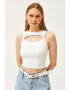 Olalook Top crop cu decupaj frontal - Pled.ro