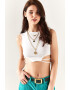 Olalook Top crop cu decupaje - Pled.ro