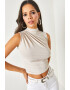 Olalook Top crop cu drapaje - Pled.ro