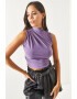 Olalook Top crop cu drapaje - Pled.ro