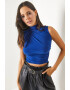 Olalook Top crop cu drapaje - Pled.ro