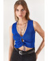 Olalook Top crop striat cu decupaj 151375 - Pled.ro