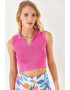 Olalook Top polo crop striat - Pled.ro