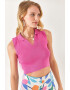 Olalook Top polo crop striat - Pled.ro