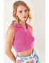 Olalook Top polo crop striat - Pled.ro