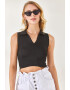 Olalook Top polo crop striat - Pled.ro