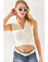 Olalook Top polo crop striat - Pled.ro