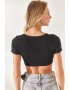 Olalook Tricou crop cu model cu striatii - Pled.ro