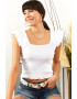 Olalook Tricou crop cu terminatii valurite - Pled.ro