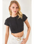 Olalook Tricou crop striat - Pled.ro