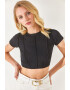 Olalook Tricou crop striat - Pled.ro