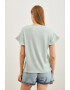 Olalook Tricou cu segment cu broderie - Pled.ro