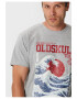 Oldskull Tricou cu imprimeu si decolteu la baza gatului - Pled.ro