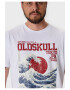 Oldskull Tricou cu imprimeu si decolteu la baza gatului - Pled.ro