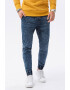 OMBRE Pantaloni jogger slim fit din denim - Pled.ro